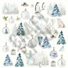 CP-AW09 Elements for self-cutting out 12x12" ARCTIC WINTER 09 (10 pcs )