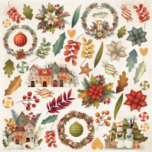 CP-CC07 Elements for self-cutting out 12x12" COLORS of CHRISTMAS 07 (10 pcs )