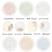 CP-FR07 Elements for self-cutting out 12x12" FLOWER ROMANCE 07 ( 10 pcs )