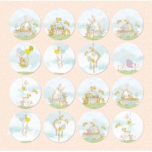 CP-HBU08 Elements for self-cutting out 12x12" HOPPING BUNNIES 08 ( 10 pcs )