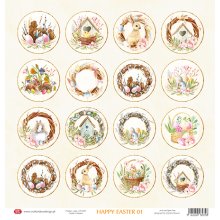 CP-HE01 Elements for self-cutting out 12x12" Happy Easter 01 ( 10 pcs )