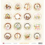 CP-HE01 Elements for self-cutting out 12x12" Happy Easter 01 ( 10 pcs )
