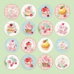 CP-SD07 Elements for self-cutting out 12x12" Sweet Dessert 07 (10 pcs )