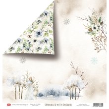 CP-SWS01 Double-sided  12x12"Sprinkled with Snow 01 ( 10 pcs )