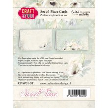 CP-W01-ST Set of Place card on the table SWEET TIME - 10 pcs