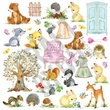 CP-WS08 Elements for self-cutting out 12x12" WOODLAND STORY 08 (10 pcs )