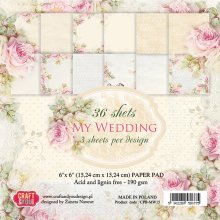 CPB-MW15 Paper Pad 6x6 MY WEDDING