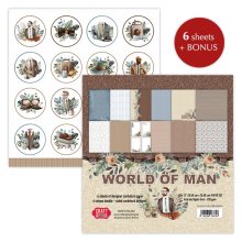 CPS-WM30-6 Paper set 12x12" World of Man