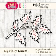 CW030 Cutting Die - Big Holly Leaves