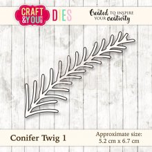 CW031 Cutting Die -  Conifer Twig1