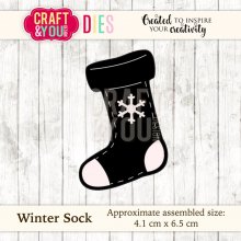 CW036 Cutting Die - Winter sock