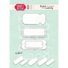 CW295 Cutting die - Set of 3 Tickets - Craft & You Design