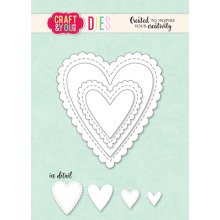 CW328 Cutting die - Biscuit Frame Hearts